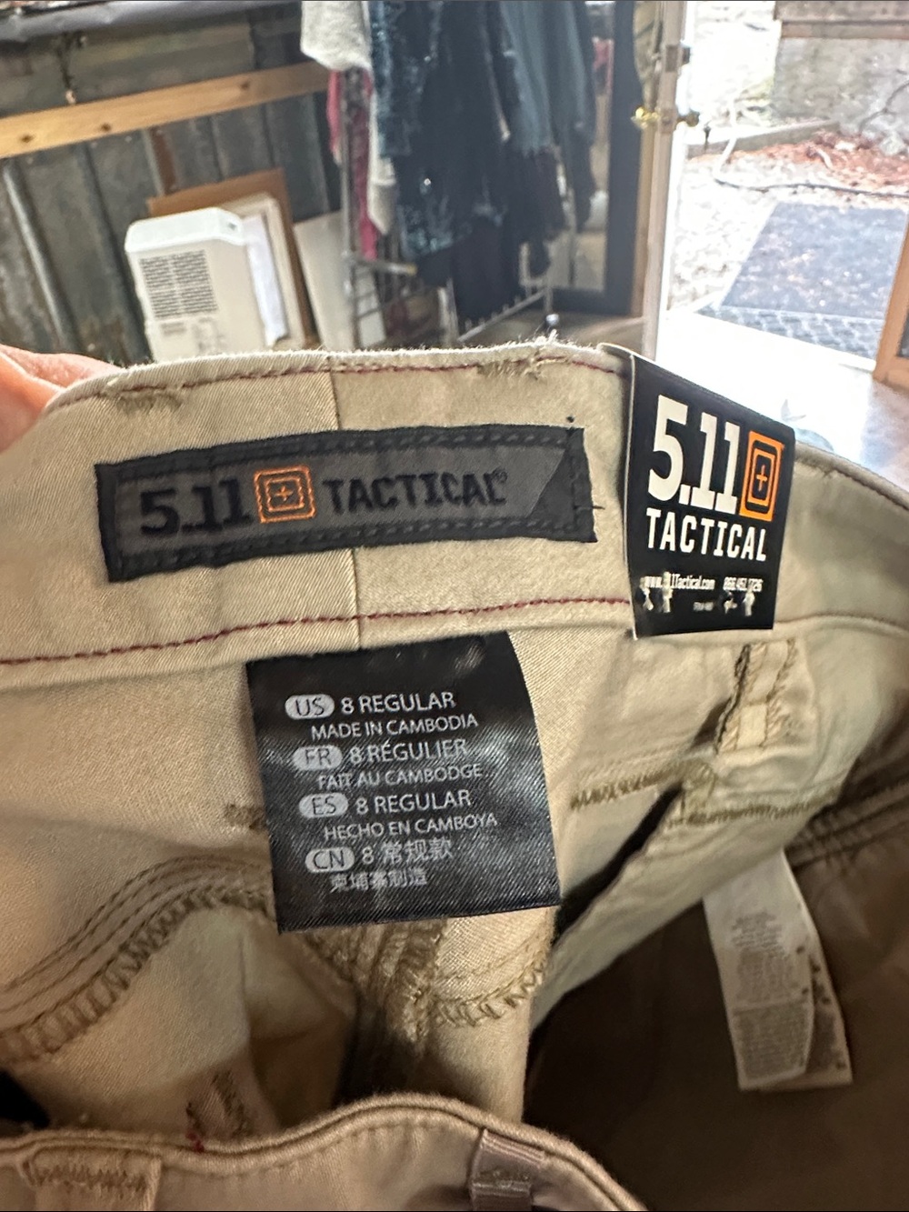 5.11 Tactical Tan Slim Utility Pants - Picture 3 of 6
